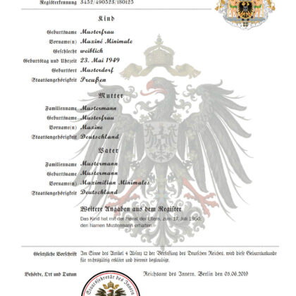 Geburtsurkunde (staatlich)