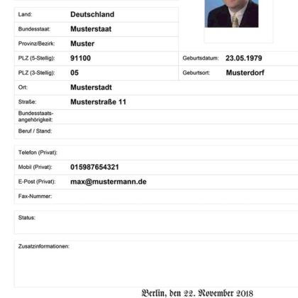 Personenstandsurkunde