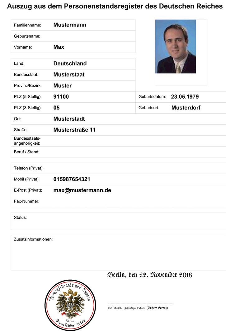 Personenstandsurkunde